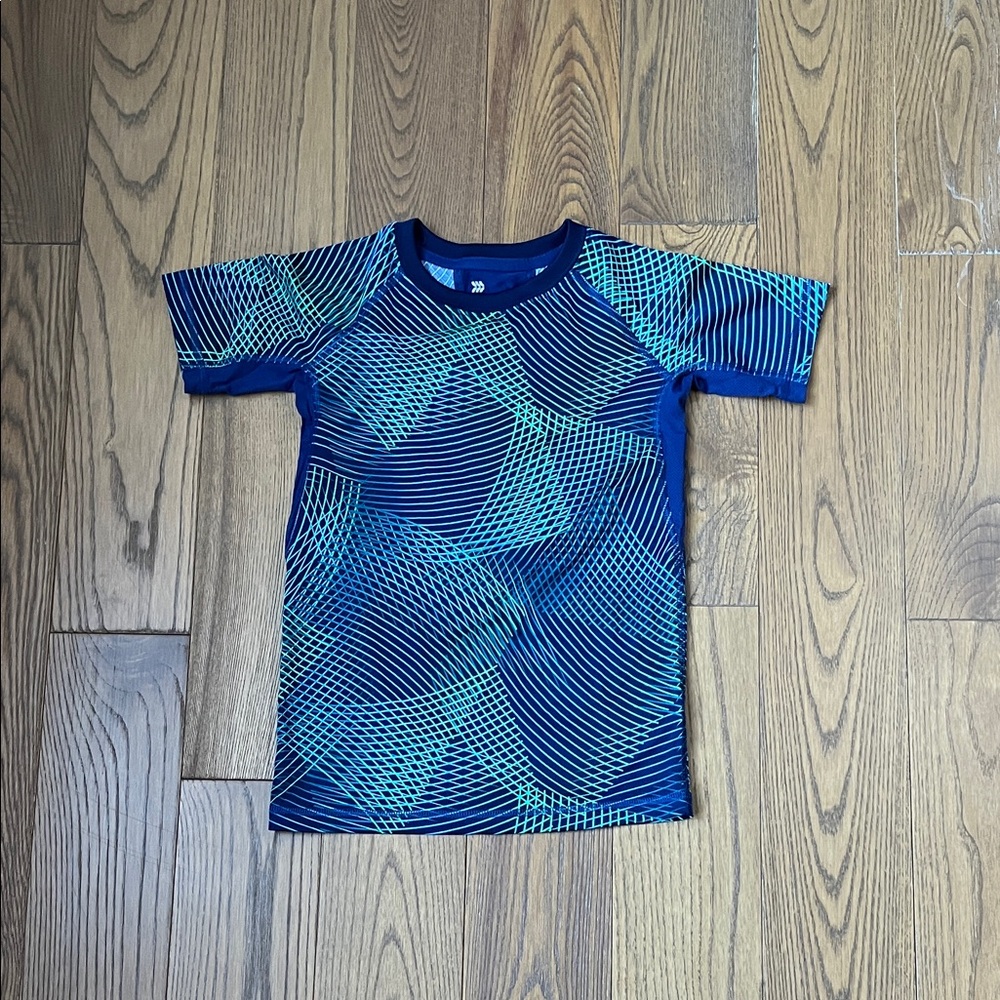 All in Motion Blue and Green Kids Rashguard